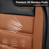 image:imageCAR PASS Memory Foam Seat Covers Front Airy Cool Mesh Thick Car Seat Covers Leather Car Seat Covers Front Seats Airbag Compatible Universal Automotive Comfort for Most Cars Trucks SUV Blackbrown black