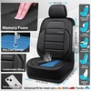 image:imageCAR PASS Memory Foam Seat Covers Front Airy Cool Mesh Thick Car Seat Covers Leather Car Seat Covers Front Seats Airbag Compatible Universal Automotive Comfort for Most Cars Trucks SUV BlackCharcoal Gray