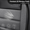 image:imageCAR PASS Memory Foam Seat Covers Front Airy Cool Mesh Thick Car Seat Covers Leather Car Seat Covers Front Seats Airbag Compatible Universal Automotive Comfort for Most Cars Trucks SUV BlackBlack Gray