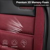 image:imageCAR PASS Memory Foam Seat Covers Front Airy Cool Mesh Thick Car Seat Covers Leather Car Seat Covers Front Seats Airbag Compatible Universal Automotive Comfort for Most Cars Trucks SUV BlackBurgundy