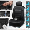 image:imageCAR PASS Memory Foam Seat Covers Front Airy Cool Mesh Thick Car Seat Covers Leather Car Seat Covers Front Seats Airbag Compatible Universal Automotive Comfort for Most Cars Trucks SUV Blackblack all