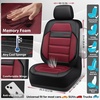 image:imageCAR PASS Memory Foam Seat Covers Front Airy Cool Mesh Thick Car Seat Covers Leather Car Seat Covers Front Seats Airbag Compatible Universal Automotive Comfort for Most Cars Trucks SUV BlackBurgundy