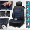 image:imageCAR PASS Memory Foam Seat Covers Front Airy Cool Mesh Thick Car Seat Covers Leather Car Seat Covers Front Seats Airbag Compatible Universal Automotive Comfort for Most Cars Trucks SUV Blackbalck and blue