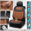 image:imageCAR PASS Memory Foam Seat Covers Front Airy Cool Mesh Thick Car Seat Covers Leather Car Seat Covers Front Seats Airbag Compatible Universal Automotive Comfort for Most Cars Trucks SUV Blackbrown black