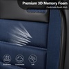 image:imageCAR PASS Memory Foam Seat Covers Front Airy Cool Mesh Thick Car Seat Covers Leather Car Seat Covers Front Seats Airbag Compatible Universal Automotive Comfort for Most Cars Trucks SUV Blackbalck and blue