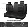 image:imageCAR PASS Memory Foam Seat Covers Front Airy Cool Mesh Thick Car Seat Covers Leather Car Seat Covers Front Seats Airbag Compatible Universal Automotive Comfort for Most Cars Trucks SUV Blackrear black