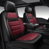 image:imageCAR PASS Memory Foam Seat Covers Front Airy Cool Mesh Thick Car Seat Covers Leather Car Seat Covers Front Seats Airbag Compatible Universal Automotive Comfort for Most Cars Trucks SUV BlackBurgundy