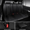 image:imageCAR PASS Nappa Leather Seat Covers Universal FIT Piping Leather Car Seat Covers Full Set for CarsSUVTruck 3D Foam Waterproof Luxury Seat Covers 5 Seats Comfort Durable Airbag Compatible Black RedBlackHP