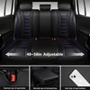 image:imageCAR PASS Nappa Leather Seat Covers Universal FIT Piping Leather Car Seat Covers Full Set for CarsSUVTruck 3D Foam Waterproof Luxury Seat Covers 5 Seats Comfort Durable Airbag Compatible Black RedBlack Purple