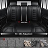 image:imageCAR PASS Nappa Leather Seat Covers Universal FIT Piping Leather Car Seat Covers Full Set for CarsSUVTruck 3D Foam Waterproof Luxury Seat Covers 5 Seats Comfort Durable Airbag Compatible Black RedBlackHP