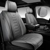image:imageCAR PASS Nappa Leather Seat Covers Universal FIT Piping Leather Car Seat Covers Full Set for CarsSUVTruck 3D Foam Waterproof Luxury Seat Covers 5 Seats Comfort Durable Airbag Compatible Black RedGray