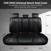 image:imageCAR PASS Nappa Leather Seat Covers Universal FIT Piping Leather Car Seat Covers Full Set for CarsSUVTruck 3D Foam Waterproof Luxury Seat Covers 5 Seats Comfort Durable Airbag Compatible Black RedBlackHP
