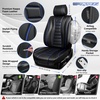 image:imageCAR PASS Nappa Leather Seat Covers Universal FIT Piping Leather Car Seat Covers Full Set for CarsSUVTruck 3D Foam Waterproof Luxury Seat Covers 5 Seats Comfort Durable Airbag Compatible Black RedBlack Blue