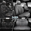 image:imageCAR PASS Nappa Leather Seat Covers Universal FIT Piping Leather Car Seat Covers Full Set for CarsSUVTruck 3D Foam Waterproof Luxury Seat Covers 5 Seats Comfort Durable Airbag Compatible Black RedGray