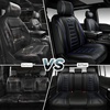 image:imageCAR PASS Nappa Leather Seat Covers Universal FIT Piping Leather Car Seat Covers Full Set for CarsSUVTruck 3D Foam Waterproof Luxury Seat Covers 5 Seats Comfort Durable Airbag Compatible Black RedBlack Blue