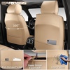 image:imageCAR PASS Nappa Leather Seat Covers Universal FIT Piping Leather Car Seat Covers Full Set for CarsSUVTruck 3D Foam Waterproof Luxury Seat Covers 5 Seats Comfort Durable Airbag Compatible Black RedBeige
