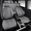 image:imageCAR PASS Nappa Leather Seat Covers Universal FIT Piping Leather Car Seat Covers Full Set for CarsSUVTruck 3D Foam Waterproof Luxury Seat Covers 5 Seats Comfort Durable Airbag Compatible Black RedGray