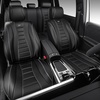 image:imageCAR PASS Nappa Leather Seat Covers Universal FIT Piping Leather Car Seat Covers Full Set for CarsSUVTruck 3D Foam Waterproof Luxury Seat Covers 5 Seats Comfort Durable Airbag Compatible Black RedBlack