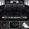 image:imageCAR PASS Nappa Leather Seat Covers Universal FIT Piping Leather Car Seat Covers Full Set for CarsSUVTruck 3D Foam Waterproof Luxury Seat Covers 5 Seats Comfort Durable Airbag Compatible Black RedBlack Blue