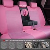 image:imageCAR PASS Pink Leather Seat Cover Automotive Breathable Universal Car Seat Cover Set PackageSuper 5mm Sponge InsideAirbag Compatible Interior Cover Cute for Women Car Truck Van All PinkPink