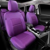 image:imageCAR PASS Pink Leather Seat Cover Automotive Breathable Universal Car Seat Cover Set PackageSuper 5mm Sponge InsideAirbag Compatible Interior Cover Cute for Women Car Truck Van All PinkPurple