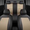image:imageCAR PASS Pink Leather Seat Cover Automotive Breathable Universal Car Seat Cover Set PackageSuper 5mm Sponge InsideAirbag Compatible Interior Cover Cute for Women Car Truck Van All PinkBlack Beige