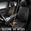 image:imageCAR PASS Pink Leather Seat Cover Automotive Breathable Universal Car Seat Cover Set PackageSuper 5mm Sponge InsideAirbag Compatible Interior Cover Cute for Women Car Truck Van All PinkAll Black