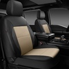 image:imageCAR PASS Pink Leather Seat Cover Automotive Breathable Universal Car Seat Cover Set PackageSuper 5mm Sponge InsideAirbag Compatible Interior Cover Cute for Women Car Truck Van All PinkBlack Beige