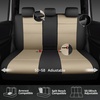 image:imageCAR PASS Pink Leather Seat Cover Automotive Breathable Universal Car Seat Cover Set PackageSuper 5mm Sponge InsideAirbag Compatible Interior Cover Cute for Women Car Truck Van All PinkBlack Beige
