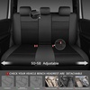 image:imageCAR PASS Pink Leather Seat Cover Automotive Breathable Universal Car Seat Cover Set PackageSuper 5mm Sponge InsideAirbag Compatible Interior Cover Cute for Women Car Truck Van All PinkAll Black