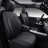 image:imageCAR PASS Pink Leather Seat Cover Automotive Breathable Universal Car Seat Cover Set PackageSuper 5mm Sponge InsideAirbag Compatible Interior Cover Cute for Women Car Truck Van All PinkAll Black