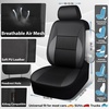 image:imageCAR PASS Pink Leather Seat Cover Automotive Breathable Universal Car Seat Cover Set PackageSuper 5mm Sponge InsideAirbag Compatible Interior Cover Cute for Women Car Truck Van All PinkAll Black