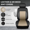image:imageCAR PASS Pink Leather Seat Cover Automotive Breathable Universal Car Seat Cover Set PackageSuper 5mm Sponge InsideAirbag Compatible Interior Cover Cute for Women Car Truck Van All PinkBlack Beige