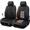 image:imageCAR PASS 2Pcs Cooling car seat Covers Nappa Leather 3Speed Ventilated seat Cushion Front Seats for Summer 1224V All Season Universal Fit for Sedan SUV Truck Upgraded Perforated Leatherette Black