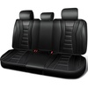 image:imageCAR PASS Nappa Leather Seat Covers Universal FIT Piping Leather Car Seat Covers Full Set for CarsSUVTruck 3D Foam Waterproof Luxury Seat Covers 5 Seats Comfort Durable Airbag Compatible Black RedBlackHP