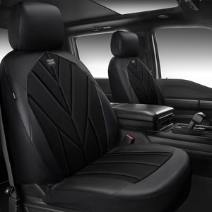 image:imageCAR PASS Airy Cool Momery Foam Seat Covers Leather Mesh Thick Car Seat Covers Front Seats 2 Universal FIT for CarsSUVTrucks ComfortDurableBreath Airbag Compatible All BlackBlackBlack