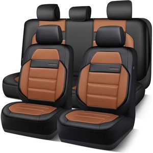 image:imageCAR PASS Memory Foam Seat Covers Front Airy Cool Mesh Thick Car Seat Covers Leather Car Seat Covers Front Seats Airbag Compatible Universal Automotive Comfort for Most Cars Trucks SUV Blackbrown