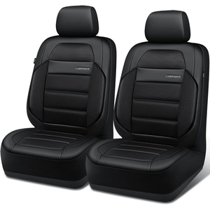 image:imageCAR PASS Memory Foam Seat Covers Front Airy Cool Mesh Thick Car Seat Covers Leather Car Seat Covers Front Seats Airbag Compatible Universal Automotive Comfort for Most Cars Trucks SUV Blackblack