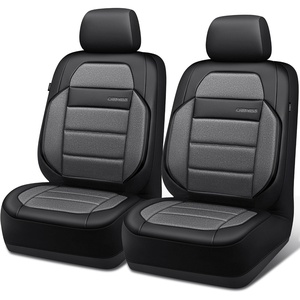 image:imageCAR PASS Memory Foam Seat Covers Front Airy Cool Mesh Thick Car Seat Covers Leather Car Seat Covers Front Seats Airbag Compatible Universal Automotive Comfort for Most Cars Trucks SUV BlackBlack Gray