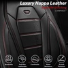 image:imageCAR PASS Nappa Leather Car Seat Covers Full Set Faux Leather Black  Luxury Nappa Leather360 Full ProtectionWater resistant3D Foam ComfortUniversal Fit for Most Cars SUV TruckScratch proof